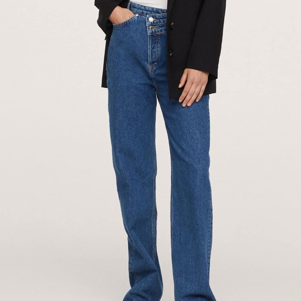 MNG Denim Blue Straight Leg Women's Jeans